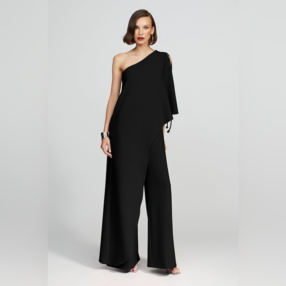 Halston Pants - Halston Ignacia Jumpsuit in Luxe Crepe